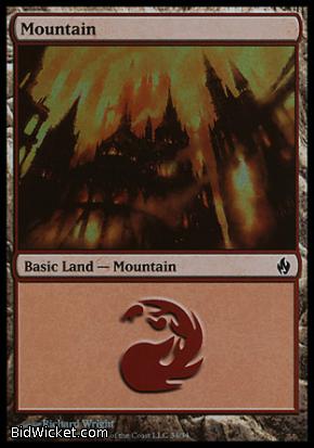Mountain (34), Premium Deck Series: Fire and Lightning, Magic the Gathering